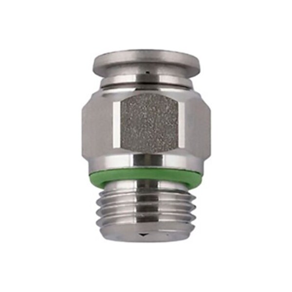 Alpha Technologies Aignep USA Straight Male Stainless Steel 10mm Tube x 1/2" Swift-Fit 60005-10-1/2 - main